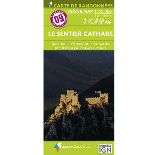 Pyrénées Carte no.9: Le Sentier Cathare