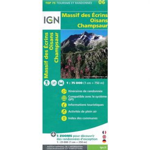 IGN Oisans Champsaur - Massif des Ecrins (06) - Wandel- en fietskaart