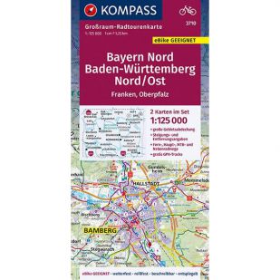KP3710 Radkarte Bayern Nord, Baden-Württemberg Nord/Ost 