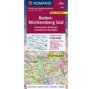 A - KP3711 Radkarte Baden-Württemberg Süd 
