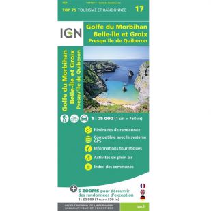 IGN Golfe du Morbihan (17)- Wandel- en fietskaart