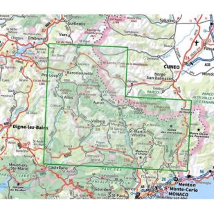 IGN Top 75: Mercantour (10) - Wandel- en Fietskaart