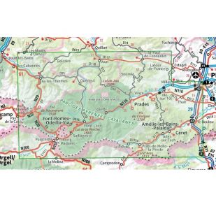 IGN Top 75: Provence (21): Pyrenees Catalanes, Font Romeu, Massif Canigou - Wandel- en Fietskaart