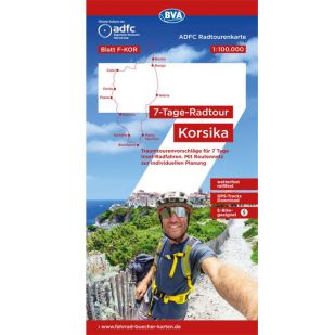 ADFC Radtourenkarte: Korsika / 7-Tage-Radtour