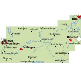 E-Bike-Touren im Donaubergland (Regionalkarte)