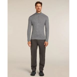 Icebreaker Men 200 Oasis Long Sleeve Half Zip - Gritstone