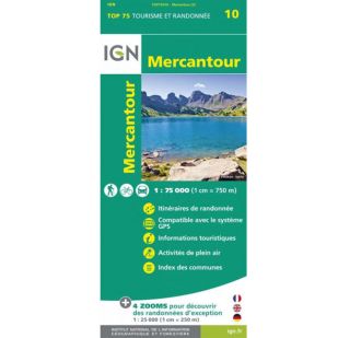 IGN Top 75: Mercantour (10) - Wandel- en Fietskaart