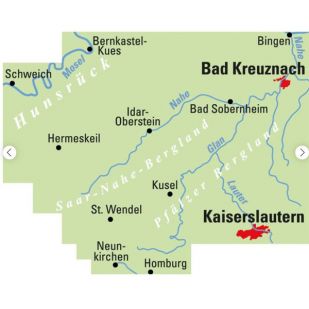 Pfalz Nord / Hunsrück / Nahe (Regionalkarte)