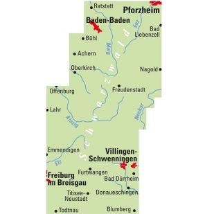 E-Bike-Touren im Schwarzwald (Regionalkarte)