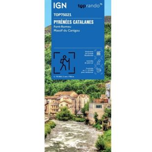 IGN Top 75: Provence (21): Pyrenees Catalanes, Font Romeu, Massif Canigou - Wandel- en Fietskaart