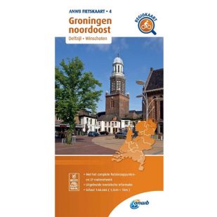 ANWB Regiokaart 4 Groningen Noordoost !