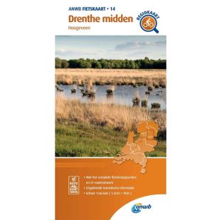 ANWB Regiokaart 14 Drenthe Midden ! 