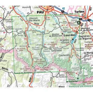 A - IGN Top 75: Vignemale (18) - Pic De Ger - Vallee D'Ossau  - Wandel- en Fietskaart !