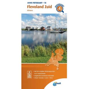 ANWB Regiokaart 18 Flevoland Zuid ! 