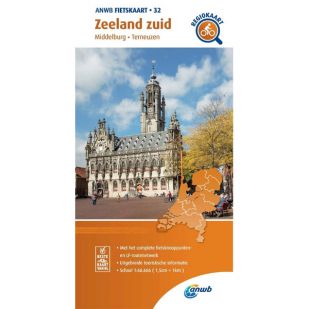 ANWB Regiokaart 32 Zeeland Zuid ! 