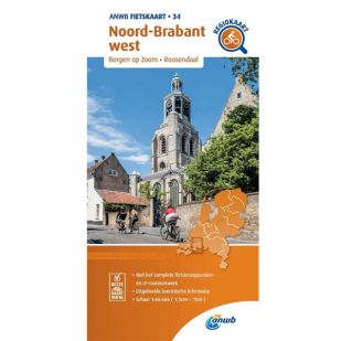 ANWB Regiokaart 34 Noord-Brabant West ! 