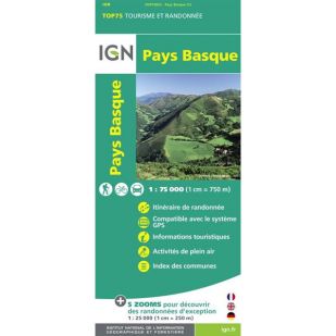 A - IGN Top 75: Pays-Basque (23) - Wandel- en Fietskaart