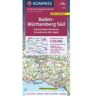 KP3711 Radkarte Baden-Württemberg Süd 