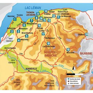 Boucles à vélo autour de Lac Leman (Chamina)