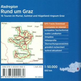 Radregion Rund um Graz Bikeline Kompakt fietsgids 